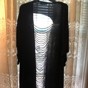 Akira Long Cardigan with Slashed Design